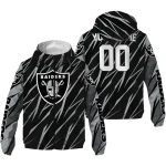 custom las vegas raiders abstract streaks black windbreaker jacket best selling