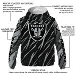 custom las vegas raiders abstract streaks black windbreaker jacket best selling
