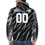 custom las vegas raiders abstract streaks black windbreaker jacket best selling