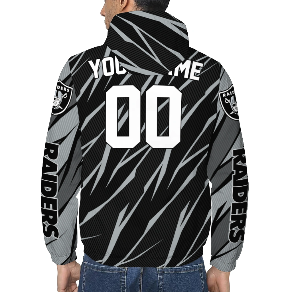 custom las vegas raiders abstract streaks black windbreaker jacket trendy custom las vegas raiders abstract streaks black windbreaker jacket trendy