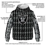custom las vegas raiders lightning strike grid black windbreaker jacket best selling