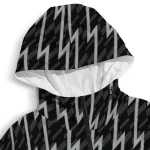 custom las vegas raiders lightning strike grid black windbreaker jacket best selling