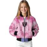 custom las vegas raiders pink tie dye pink bomber jacket best selling