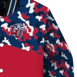 custom liberty flames camouflage splash red varsity jacket best selling