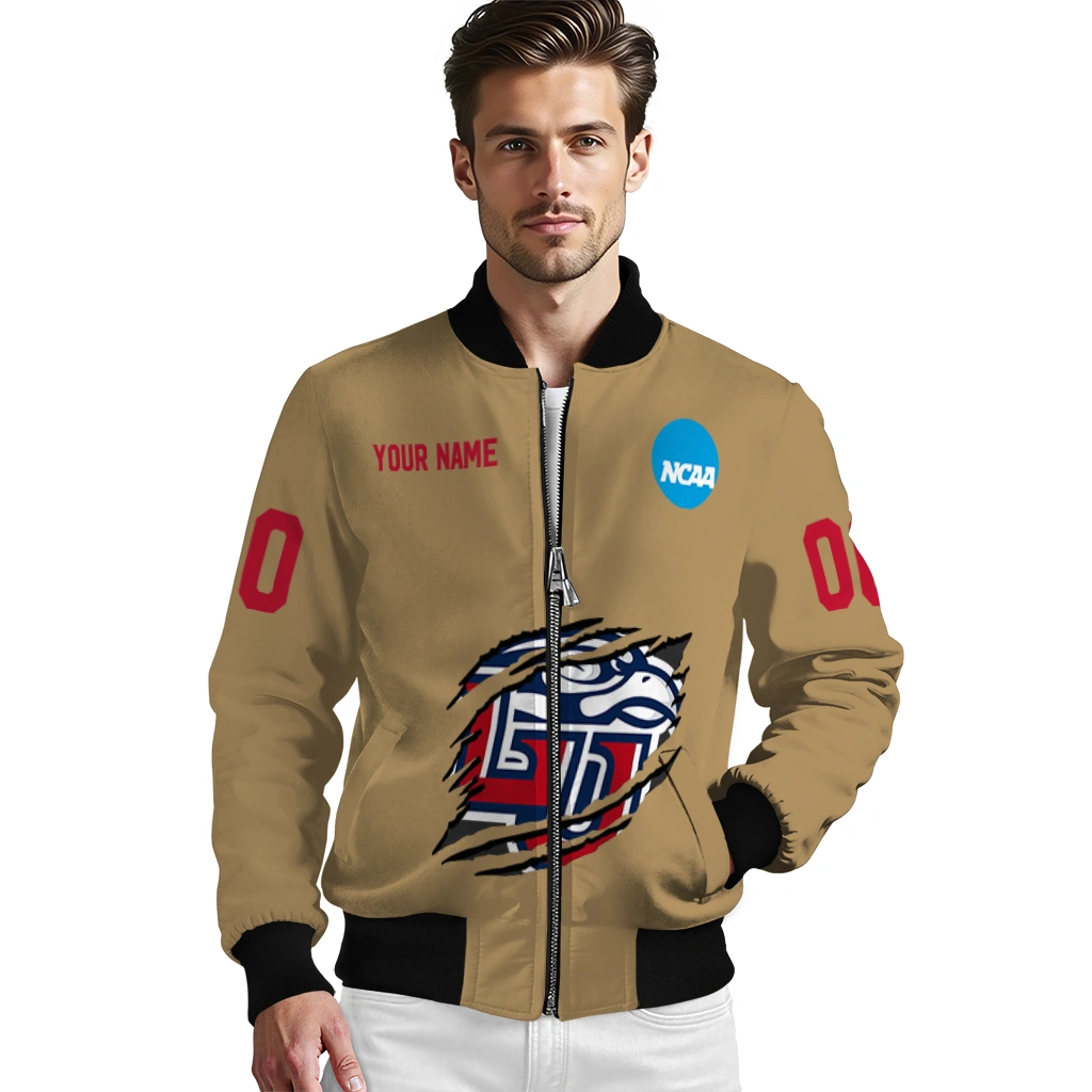 custom liberty flames claw effect beige bomber jacket high quality custom liberty flames claw effect beige bomber jacket high quality