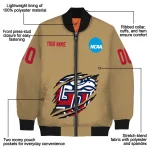 custom liberty flames claw effect beige bomber jacket best selling