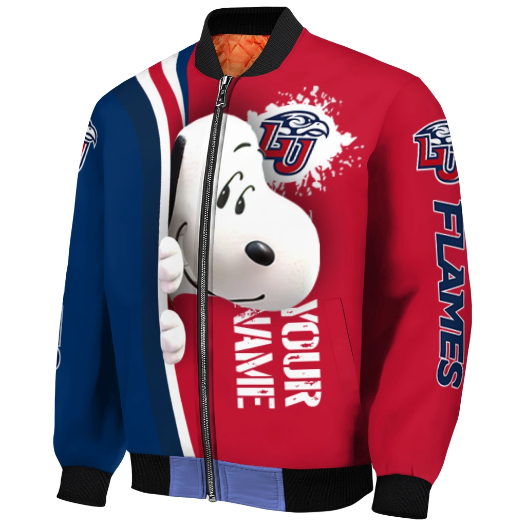 custom liberty flames snoopy head red bomber jacket fashion forward custom liberty flames snoopy head red bomber jacket fashion forward