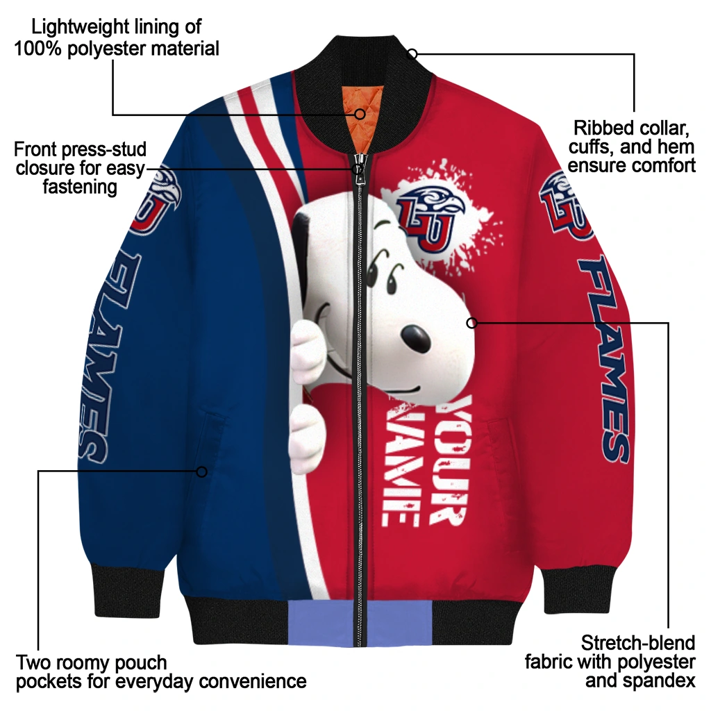 custom liberty flames snoopy head red bomber jacket new arrival custom liberty flames snoopy head red bomber jacket new arrival