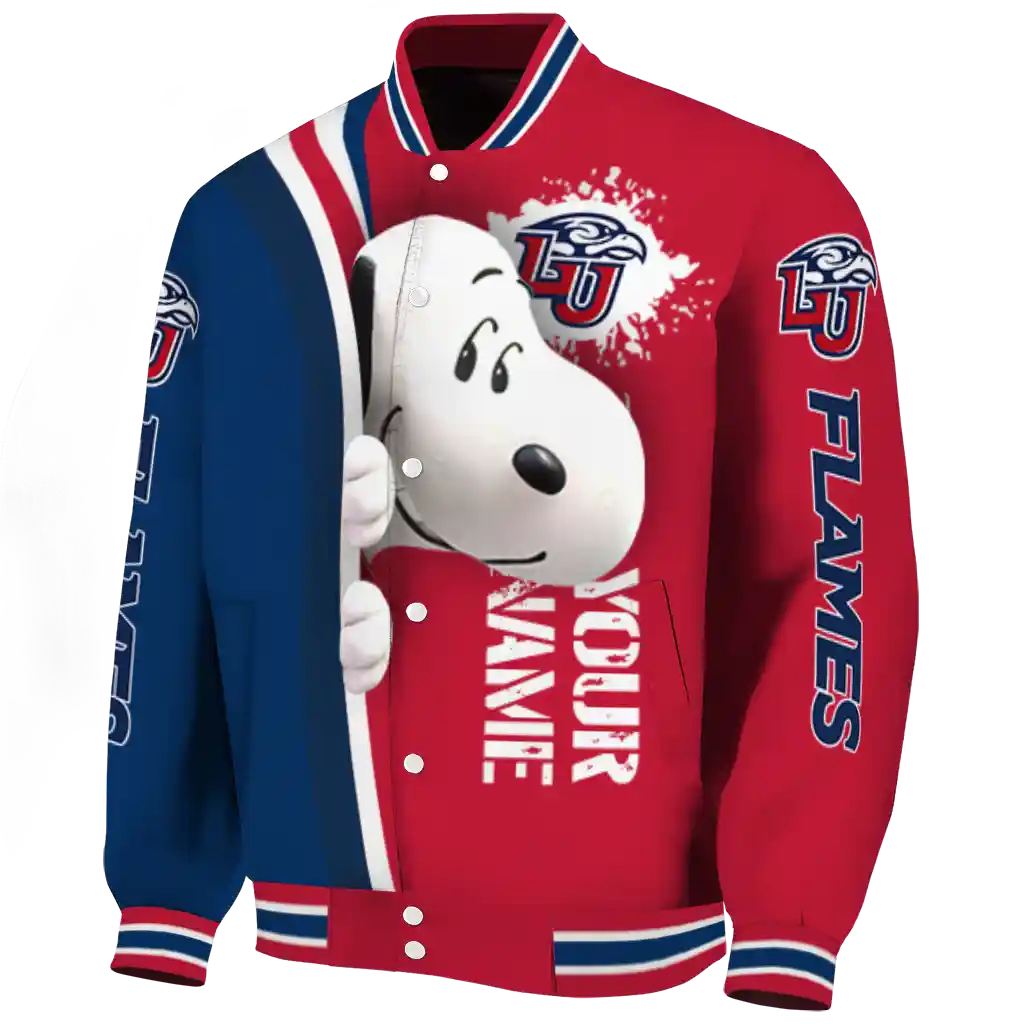 custom liberty flames snoopy head red varsity jacket best selling custom liberty flames snoopy head red varsity jacket best selling