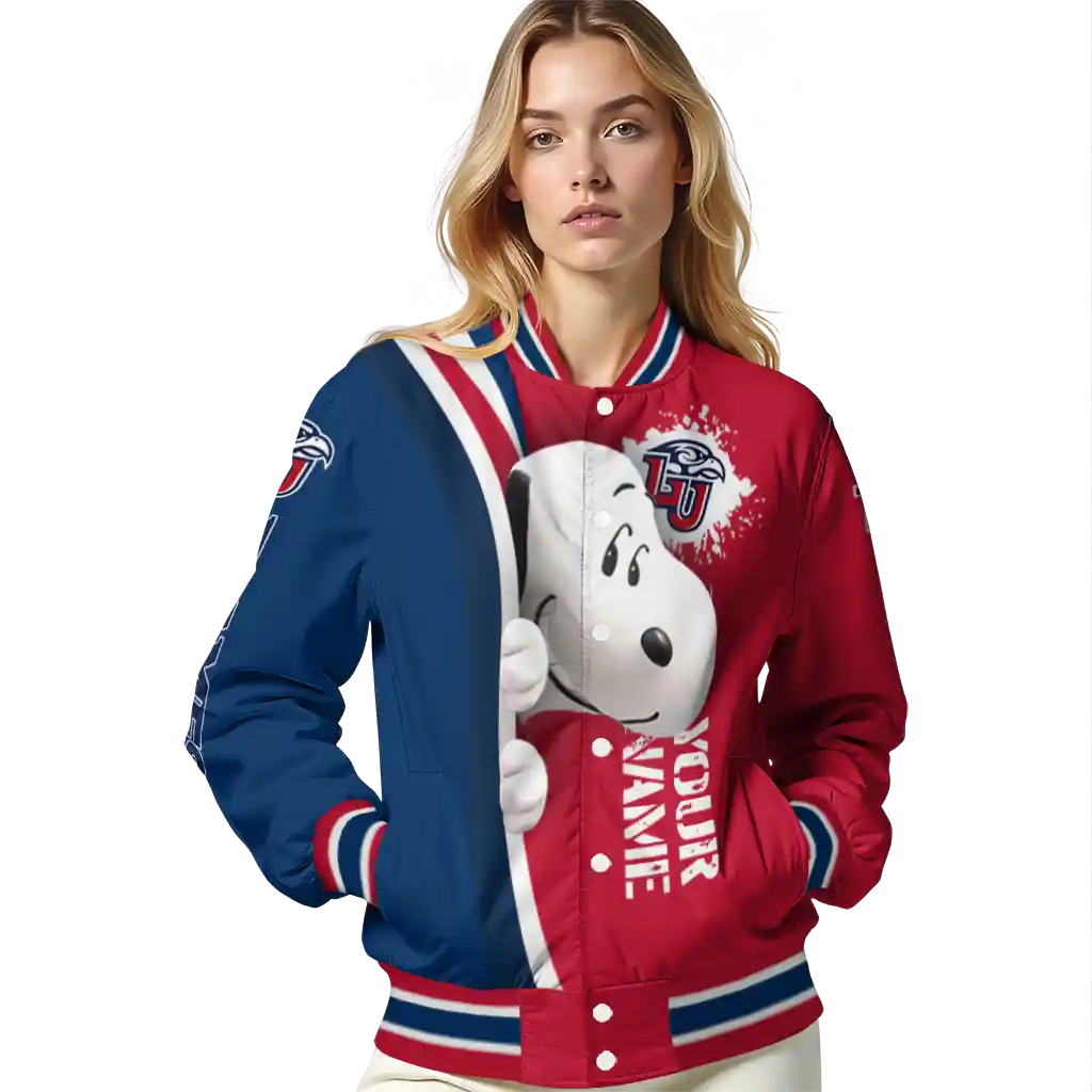 custom liberty flames snoopy head red varsity jacket latest model custom liberty flames snoopy head red varsity jacket latest model