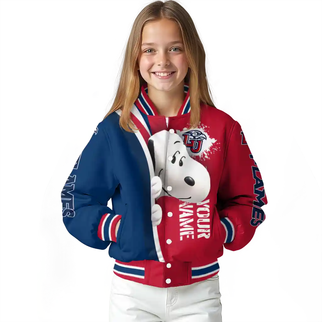 custom liberty flames snoopy head red varsity jacket top rated custom liberty flames snoopy head red varsity jacket top rated