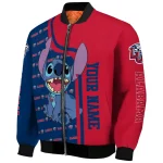 custom liberty flames stitch laughing red bomber jacket best selling