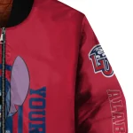 custom liberty flames stitch laughing red bomber jacket best selling
