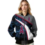 custom los angeles angels electric flash blue bomber jacket best selling