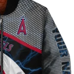 custom los angeles angels electric flash blue bomber jacket best selling