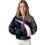 custom los angeles angels electric flash blue bomber jacket best selling