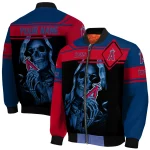 custom los angeles angels reaper hands blue black bomber jacket best selling
