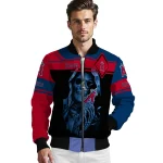 custom los angeles angels reaper hands blue black bomber jacket best selling