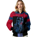 custom los angeles angels reaper hands blue black bomber jacket best selling