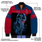 custom los angeles angels reaper hands blue black bomber jacket best selling