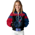custom los angeles angels reaper hands blue black bomber jacket best selling