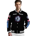 custom los angeles clippers american flag skull black varsity jacket best selling