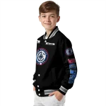custom los angeles clippers american flag skull black varsity jacket best selling