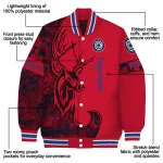 custom los angeles clippers tribal deer art red varsity jacket best selling