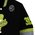 custom los angeles dodgers heartbeat accent black green varsity jacket best selling