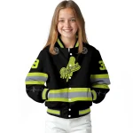 custom los angeles dodgers heartbeat accent black green varsity jacket best selling