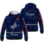 custom los angeles dodgers shards cluster blue windbreaker jacket best selling