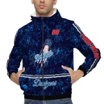 custom los angeles dodgers shards cluster blue windbreaker jacket best selling
