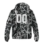 custom los angeles kings brushstroke pattern black windbreaker jacket best selling