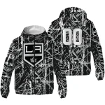 custom los angeles kings brushstroke pattern black windbreaker jacket best selling