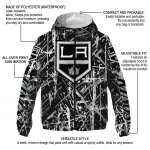custom los angeles kings brushstroke pattern black windbreaker jacket best selling