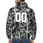 custom los angeles kings brushstroke pattern black windbreaker jacket best selling