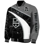 custom los angeles kings electric flash black varsity jacket best selling