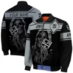 custom los angeles kings reaper hands black bomber jacket best selling
