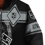 custom los angeles kings reaper hands black bomber jacket best selling