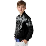 custom los angeles kings reaper hands black bomber jacket best selling