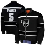 custom los angeles kings stripe statement black bomber jacket best selling