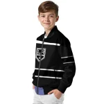 custom los angeles kings stripe statement black bomber jacket best selling