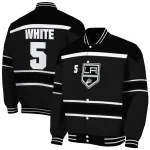 custom los angeles kings stripe statement black varsity jacket best selling