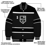 custom los angeles kings stripe statement black varsity jacket best selling