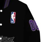 custom los angeles lakers claw edge black varsity jacket best selling
