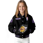 custom los angeles lakers claw edge black varsity jacket best selling