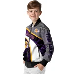 custom los angeles lakers electric flash purple bomber jacket best selling