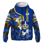 custom los angeles rams football micky mouse blue windbreaker jacket best selling