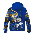 custom los angeles rams football micky mouse blue windbreaker jacket best selling