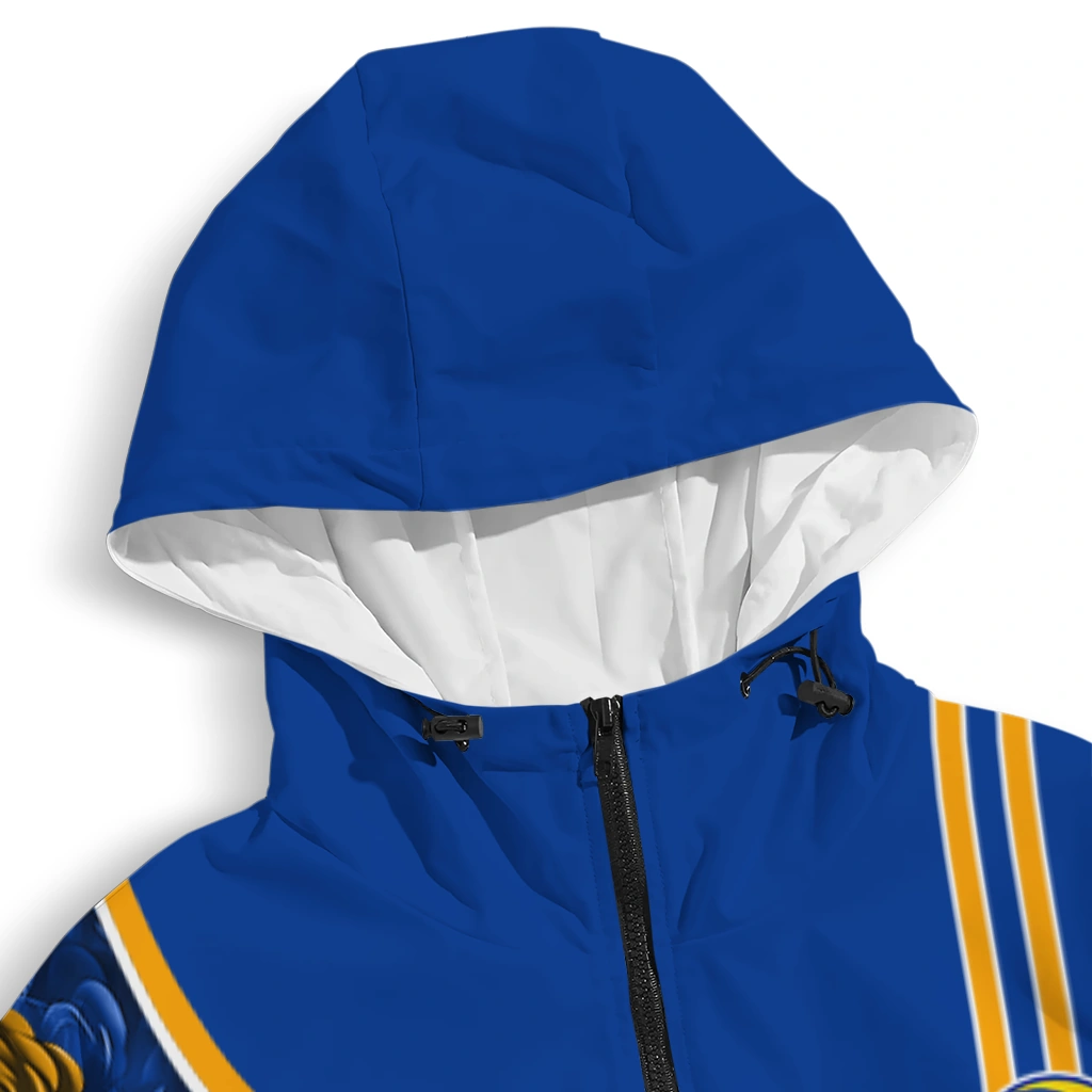 custom los angeles rams football micky mouse blue windbreaker jacket premium grade custom los angeles rams football micky mouse blue windbreaker jacket premium grade